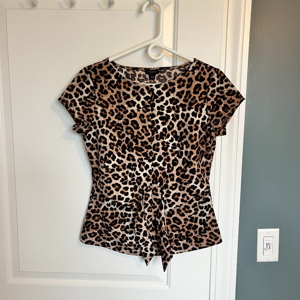 Ann Taylor Factory Leopard Print Top Size S